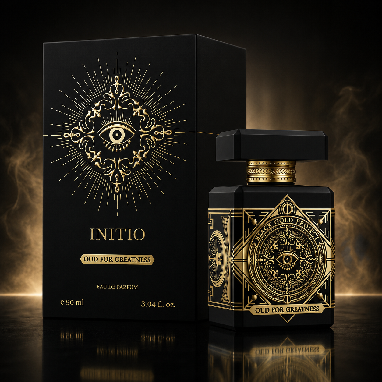 Initio Oud for Greatness Eau de Parfum – Luxurious Oud Saffron Lavender Fragrance (90ml / 3.04 oz)