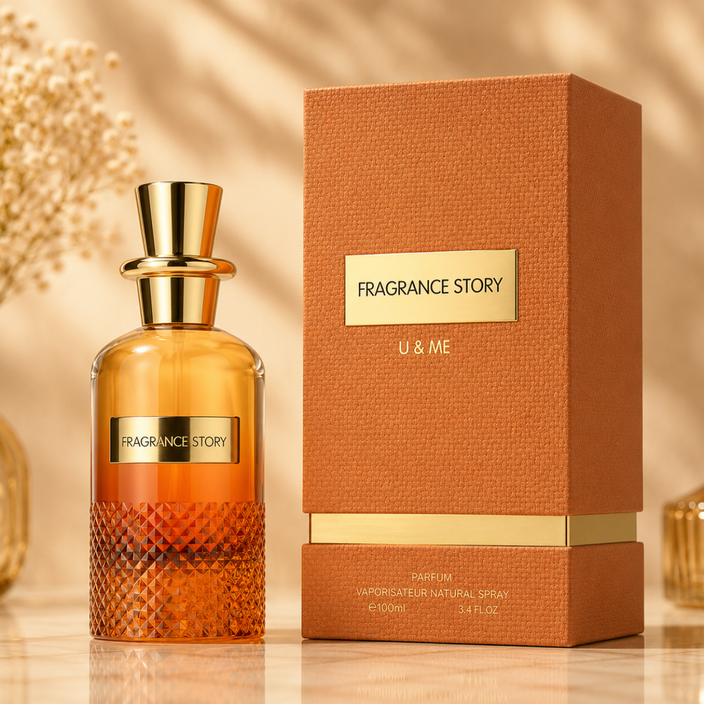 Fragrance Story U & Me Parfum – Men’s Warm Woody Amber Luxury Fragrance (100ml / 3.4 oz)