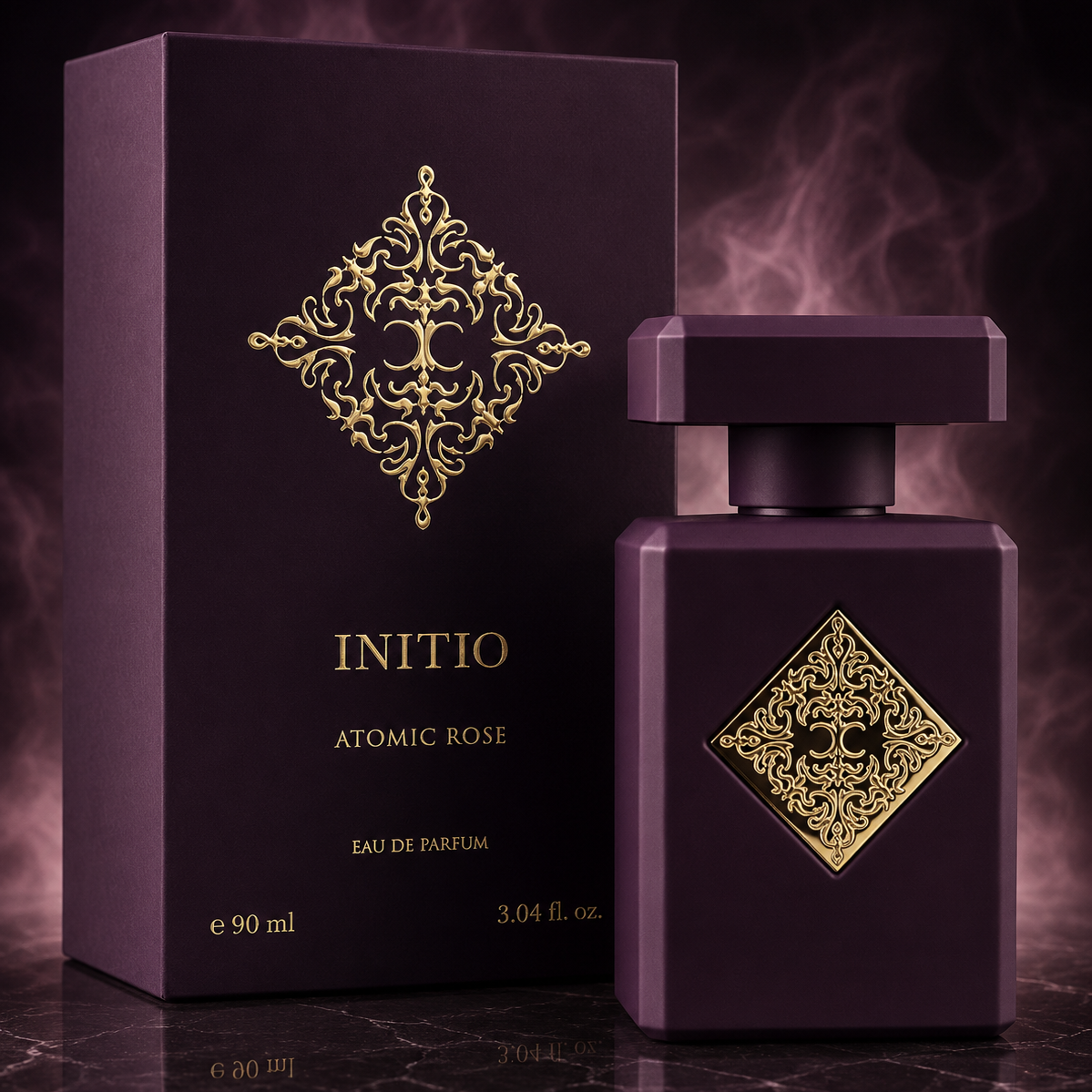 Initio Atomic Rose Eau de Parfum – Bold Rose Vanilla Amber Fragrance (90ml / 3.04 oz)