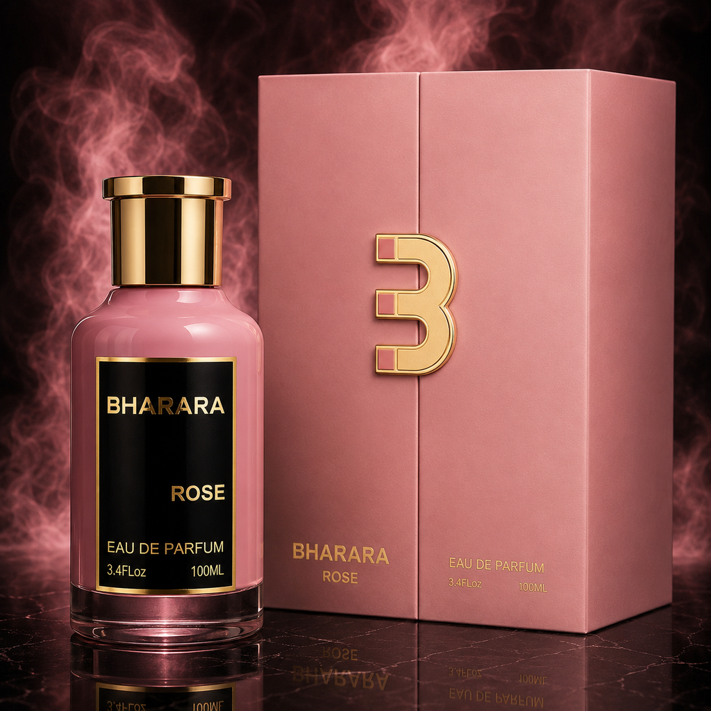 Bharara Rose Eau de Parfum – Romantic Rose Floral Musk Fragrance (100ml / 3.4 oz)