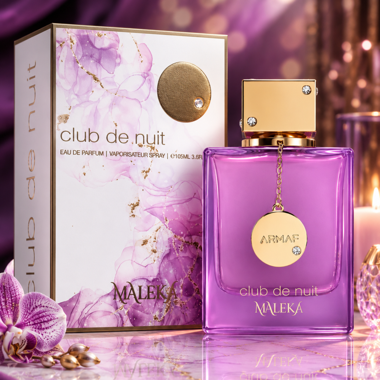 Armaf Club de Nuit Maleka Eau de Parfum – Fruity Floral Musk Luxury Fragrance for Women (105ml / 3.6 oz)