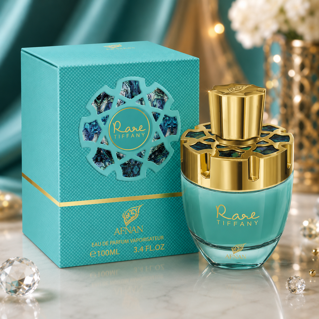 Afnan Rare Tiffany Eau de Parfum – Floral Musk Luxury Fragrance for Women (100ml / 3.4 oz)