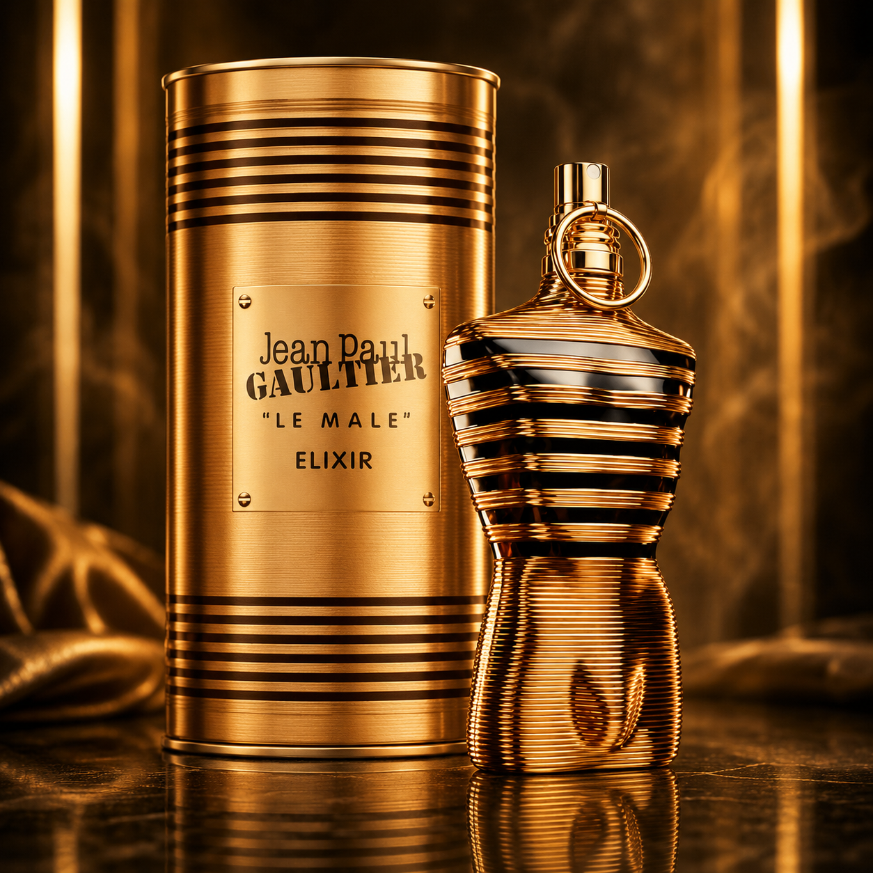 Jean Paul Gaultier Le Male Elixir Parfum – Warm Vanilla Amber Luxury Fragrance for Men (125ml / 4.2 oz)