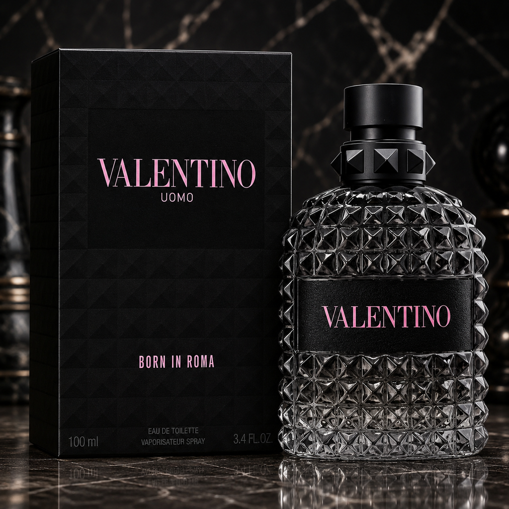 Valentino Uomo Born In Roma Eau de Toilette – Woody Aromatic Luxury Fragrance for Men (100ml / 3.4 oz)