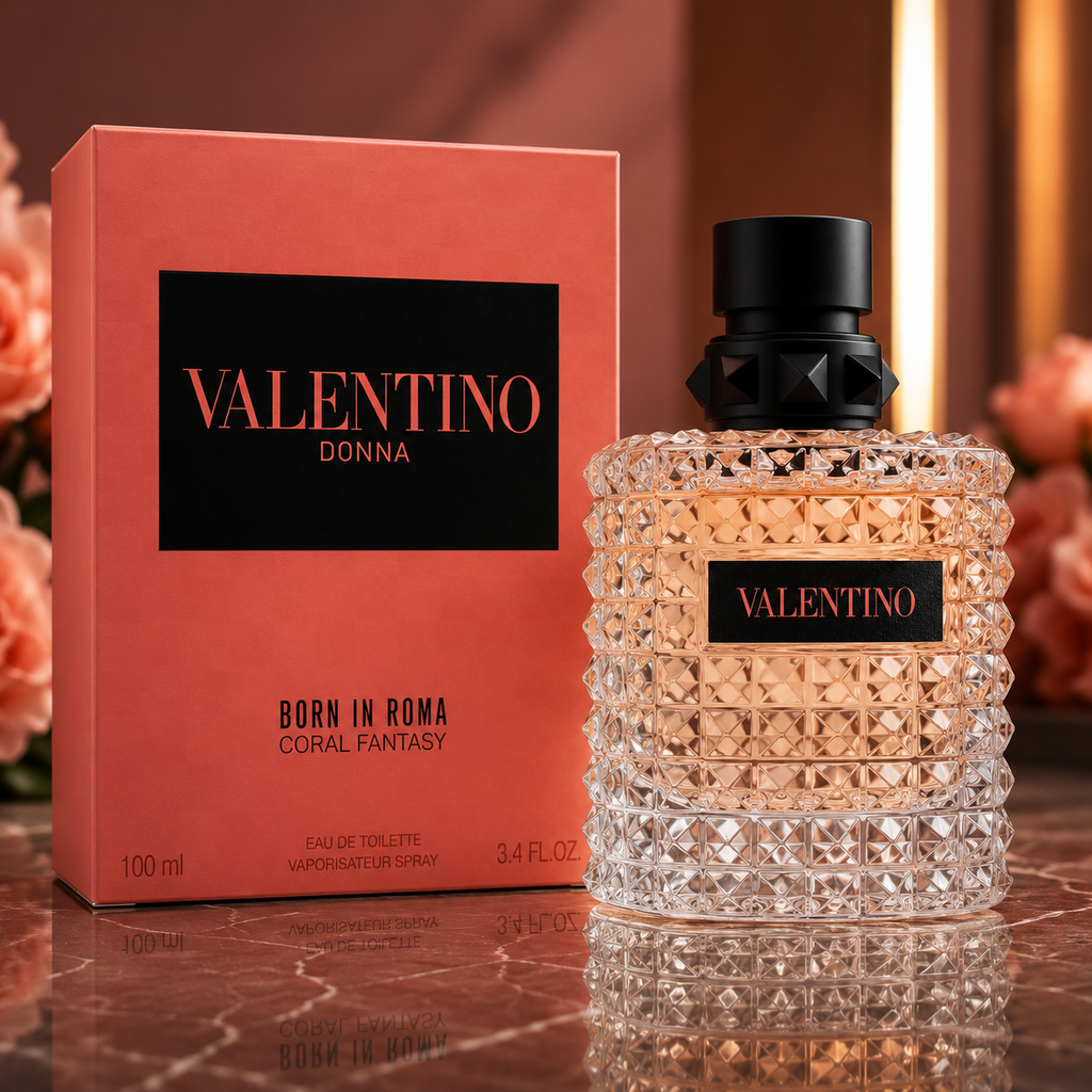 Valentino Donna Born In Roma Coral Fantasy Eau de Parfum – Fruity Floral Luxury Fragrance for Women (100ml / 3.4 oz)