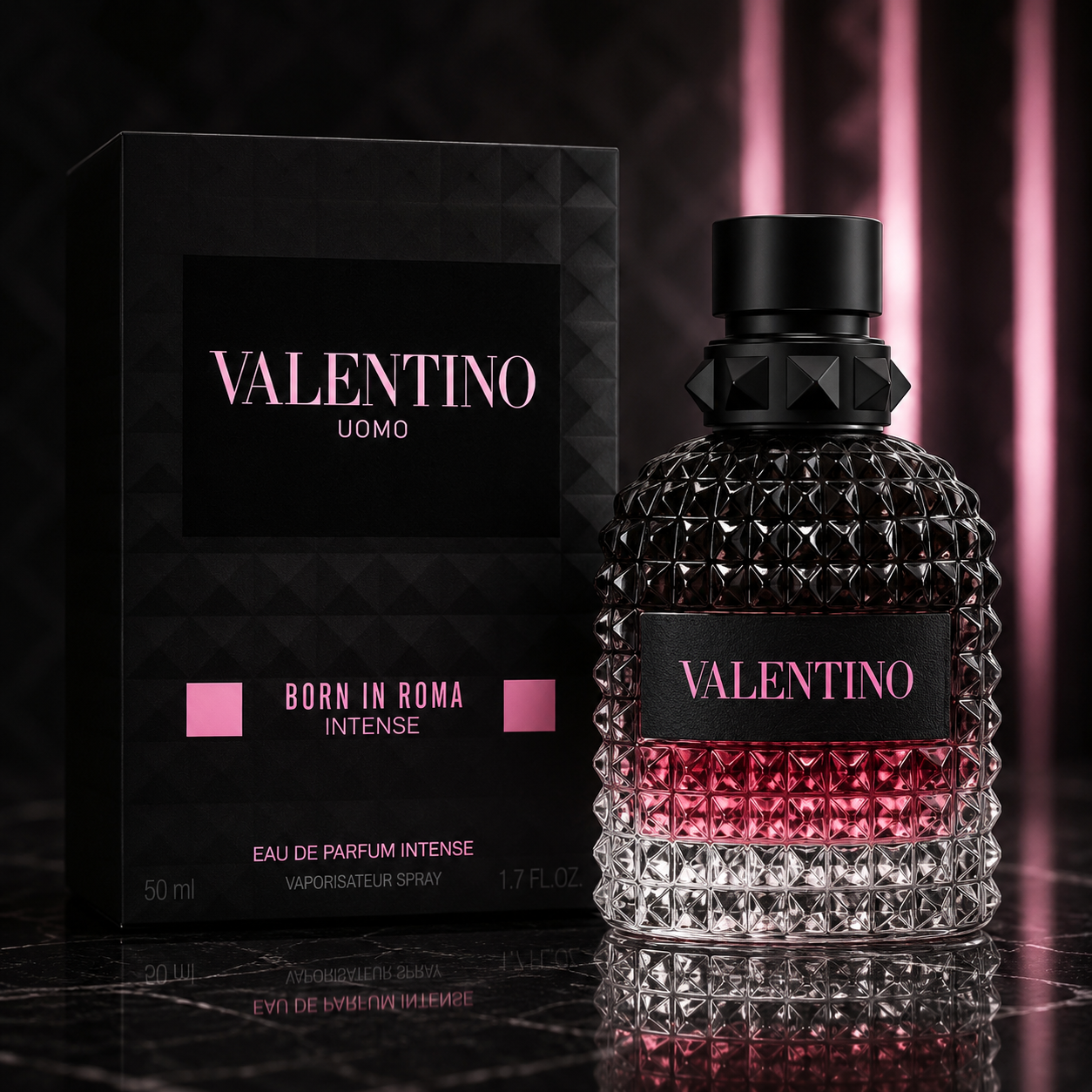 Valentino Uomo Born In Roma Intense Eau de Parfum Intense – Dark Vanilla Woody Luxury Fragrance for Men (50ml / 1.7 oz)