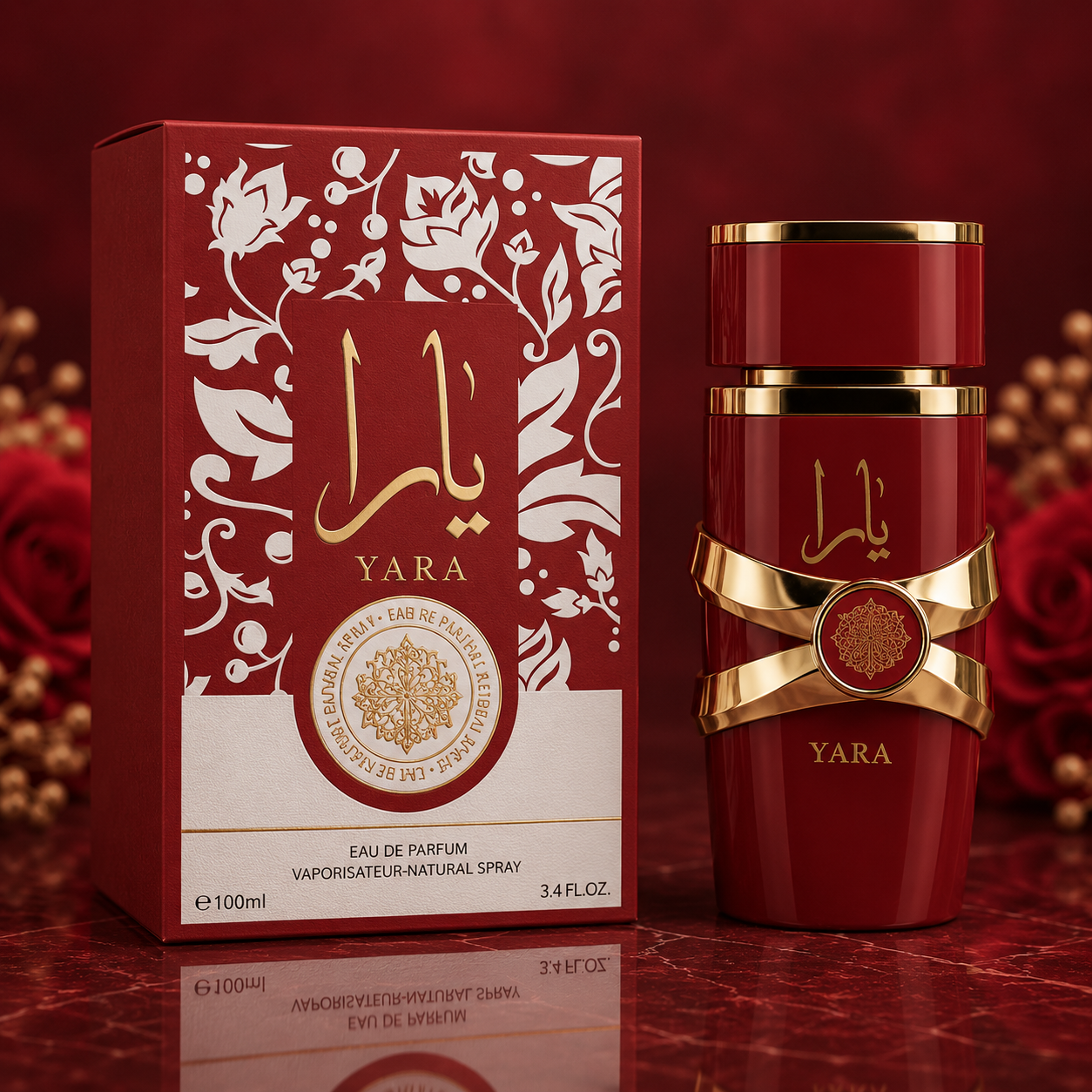 Lattafa Yara Eau de Parfum – Fruity Floral Gourmand Luxury Fragrance for Women (100ml / 3.4 oz)