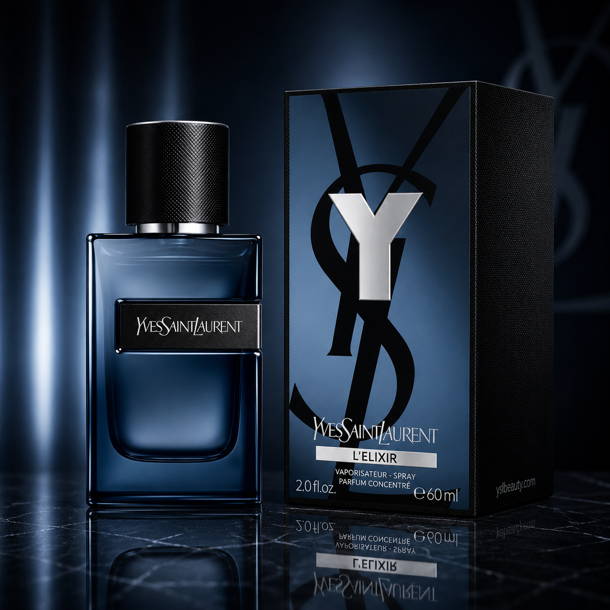 Y Yves Saint Laurent L’Elixir – Intense Woody Amber Luxury Fragrance for Men (60ml / 2.0 oz)