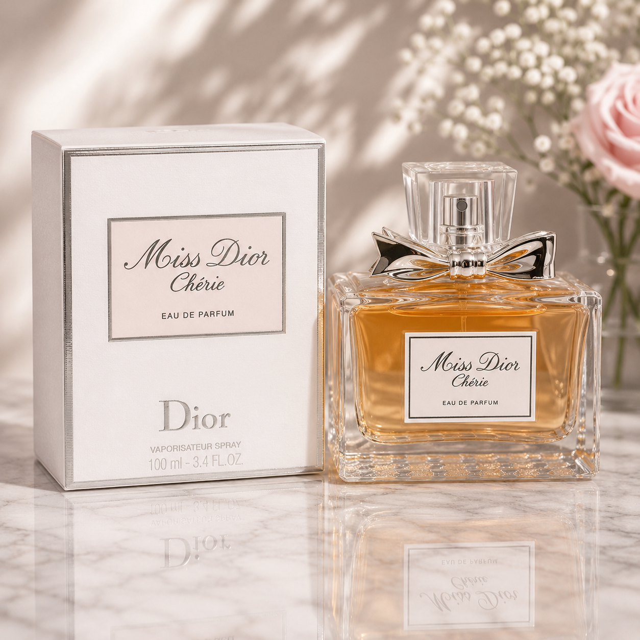 Miss Dior Chérie Eau de Parfum – Sweet Fruity Floral Fragrance for Women (100ml / 3.4 oz)