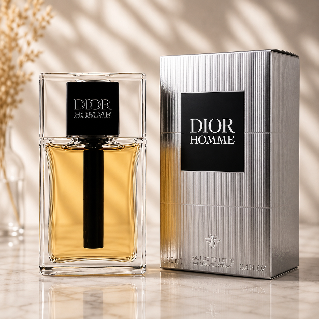 Dior Homme Eau de Toilette – Elegant Woody Floral Fragrance for Men (100ml / 3.4 oz)