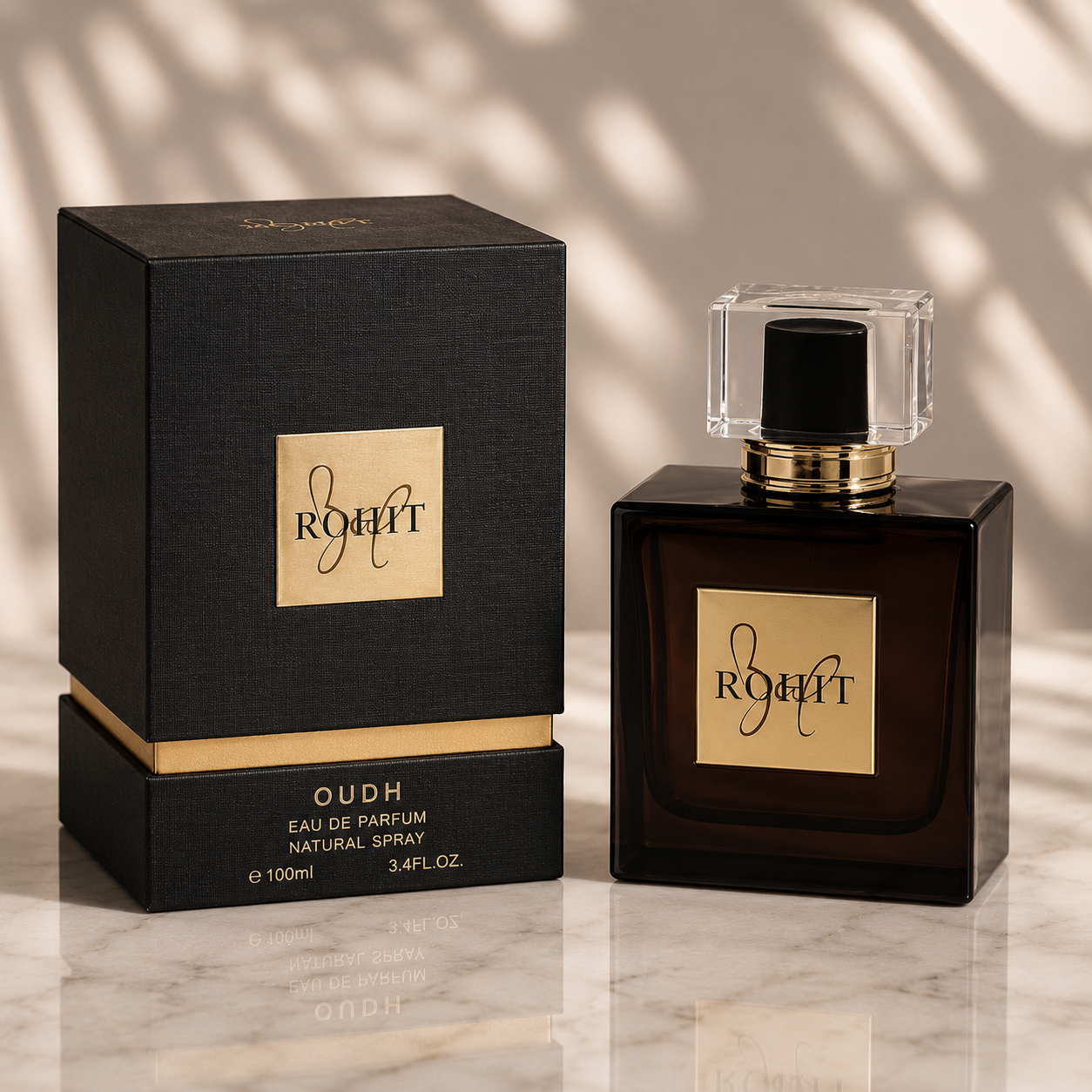 Bharara Rohit Oudh Eau de Parfum – Rich Woody Oriental Fragrance (100ml / 3.4 oz)