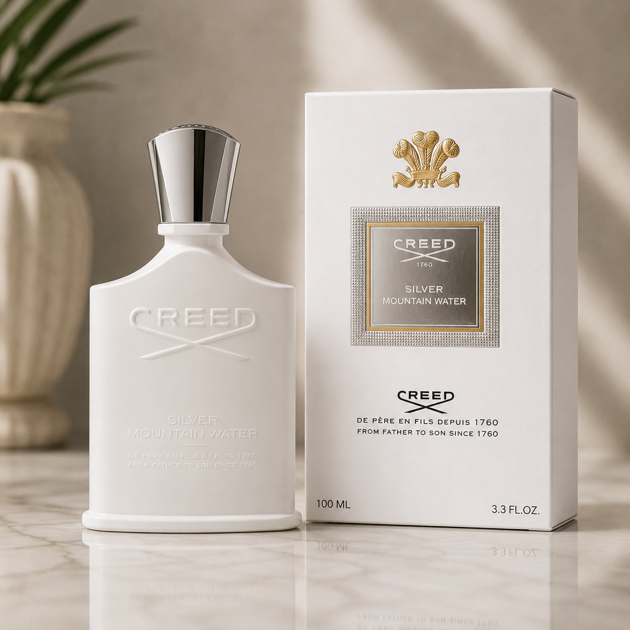 Creed Silver Mountain Water Eau de Parfum – Citrus Green Tea Luxury Fragrance (100ml / 3.3 oz)