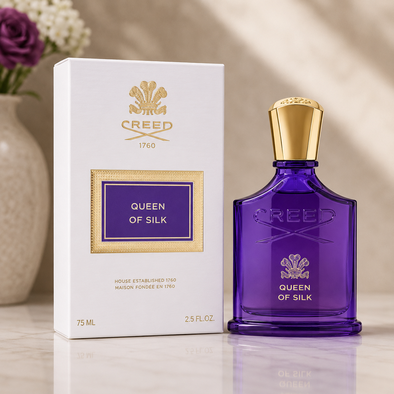 Creed Queen of Silk Eau de Parfum – Women’s Amber Floral Luxury Fragrance (75ml / 2.5 oz)
