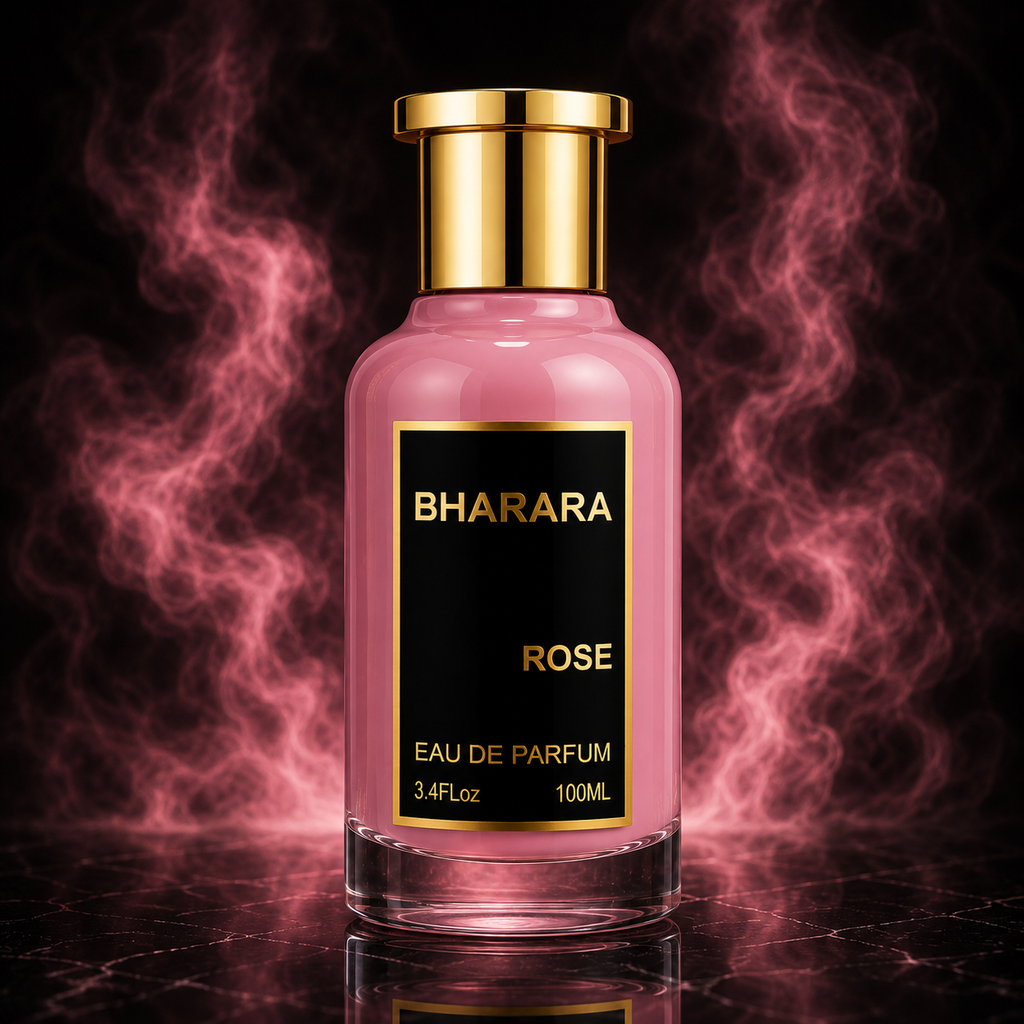 Bharara Rose Eau de Parfum – Romantic Rose Floral Musk Fragrance (100ml / 3.4 oz)
