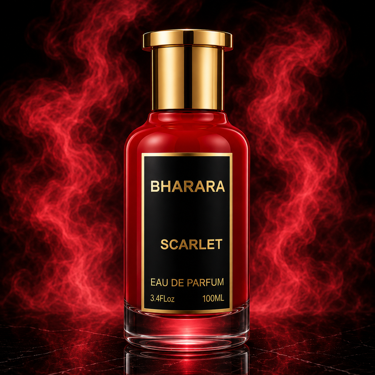 Bharara Scarlet Eau de Parfum – Bold Fruity Amber Floral Fragrance (100ml / 3.4 oz)