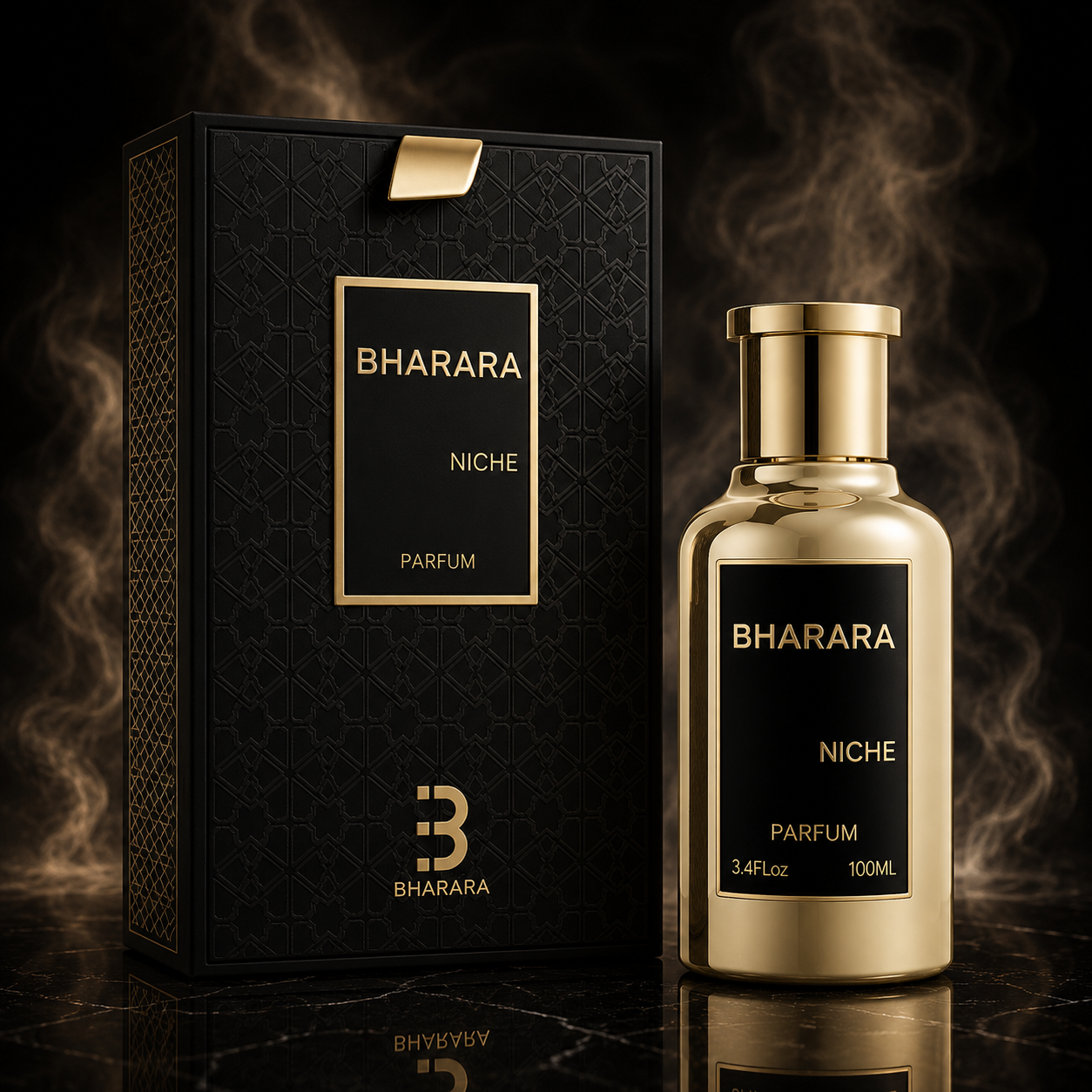 Bharara Niche Parfum – Luxurious Amber Woody Fragrance (100ml / 3.4 oz)