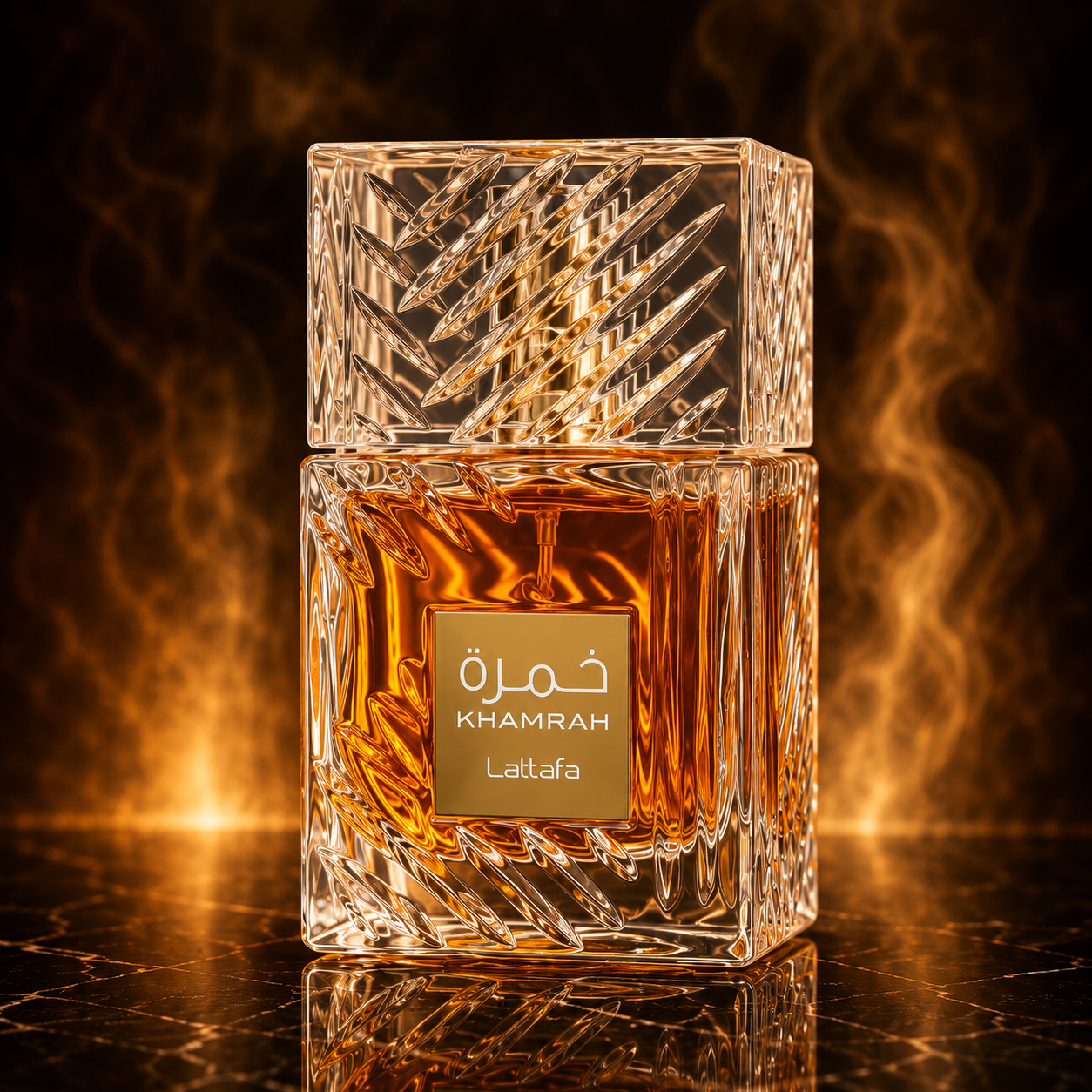 Lattafa Khamrah Eau de Parfum – Warm Spicy Vanilla Amber Fragrance (100ml / 3.4 oz)