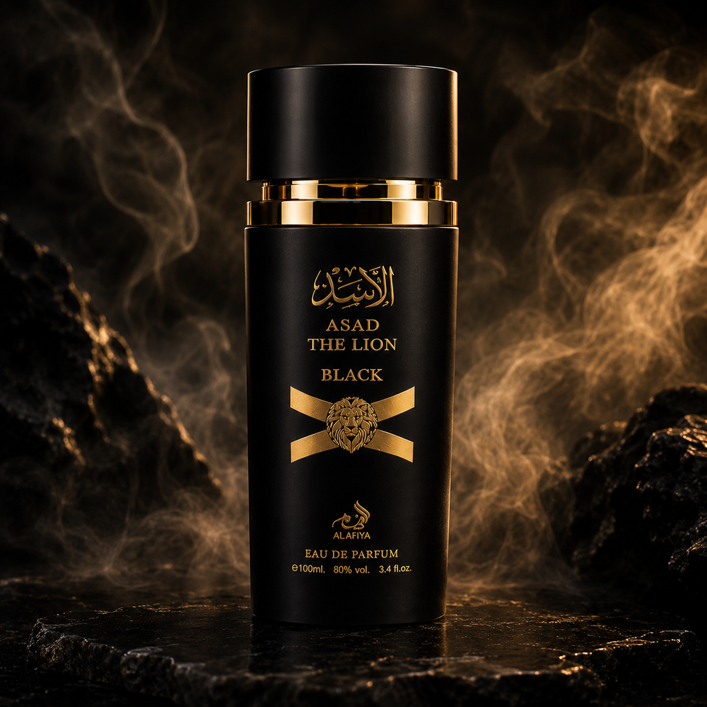 Asad The Lion Black Eau de Parfum – Smoky Spicy Woody Luxury Fragrance for Men (100ml / 3.4 oz)