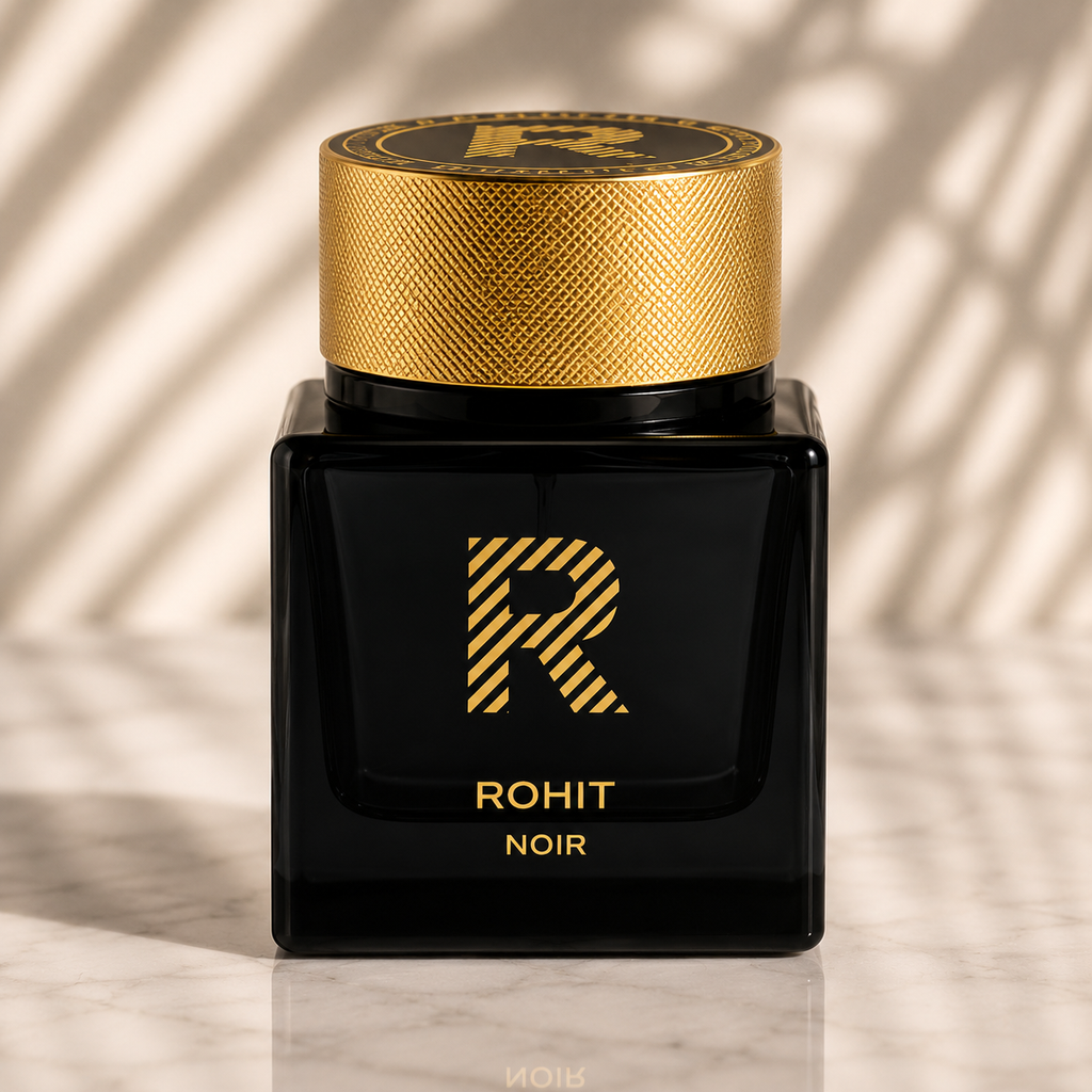 Bharara Rohit Noir Eau de Parfum – Bold Woody Amber Fragrance for Men (100ml / 3.4 oz)