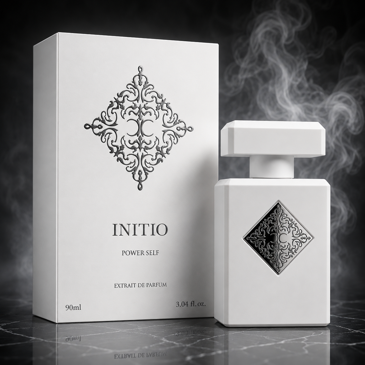 Initio Power Self Extrait de Parfum – White Floral Musk Woody Fragrance (90ml / 3.04 oz)