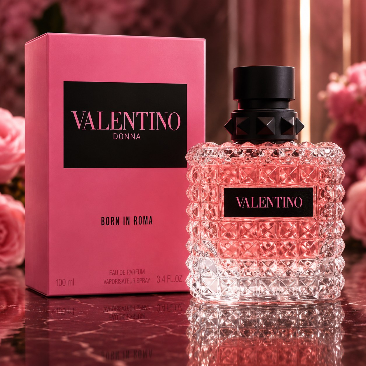 Valentino Donna Born In Roma Eau de Parfum – Floral Vanilla Luxury Fragrance for Women (100ml / 3.4 oz)