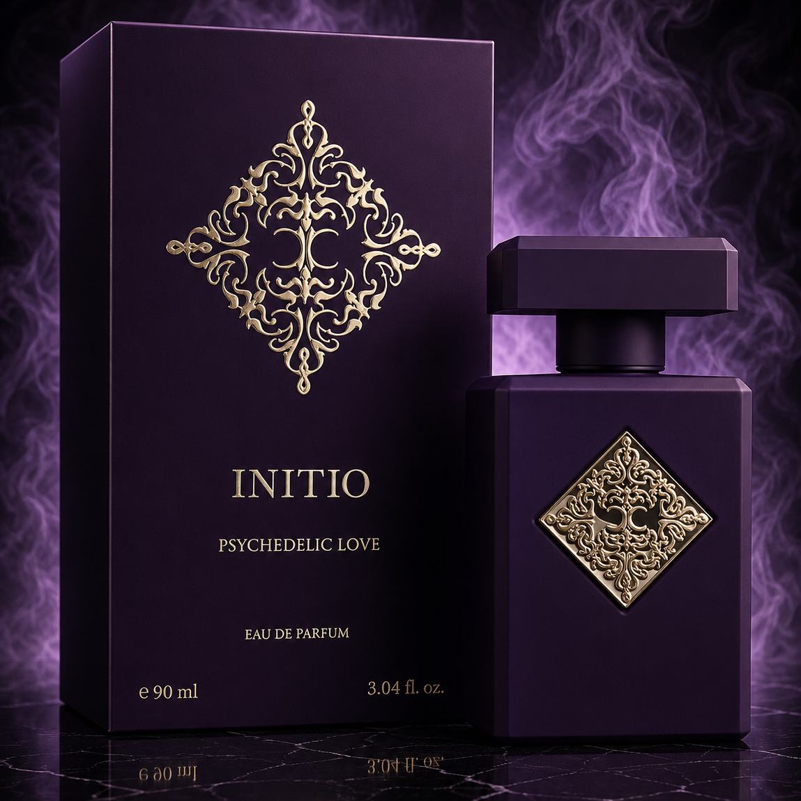 Initio Psychedelic Love Eau de Parfum – Creamy Floral Vanilla Woody Fragrance (90ml / 3.04 oz)