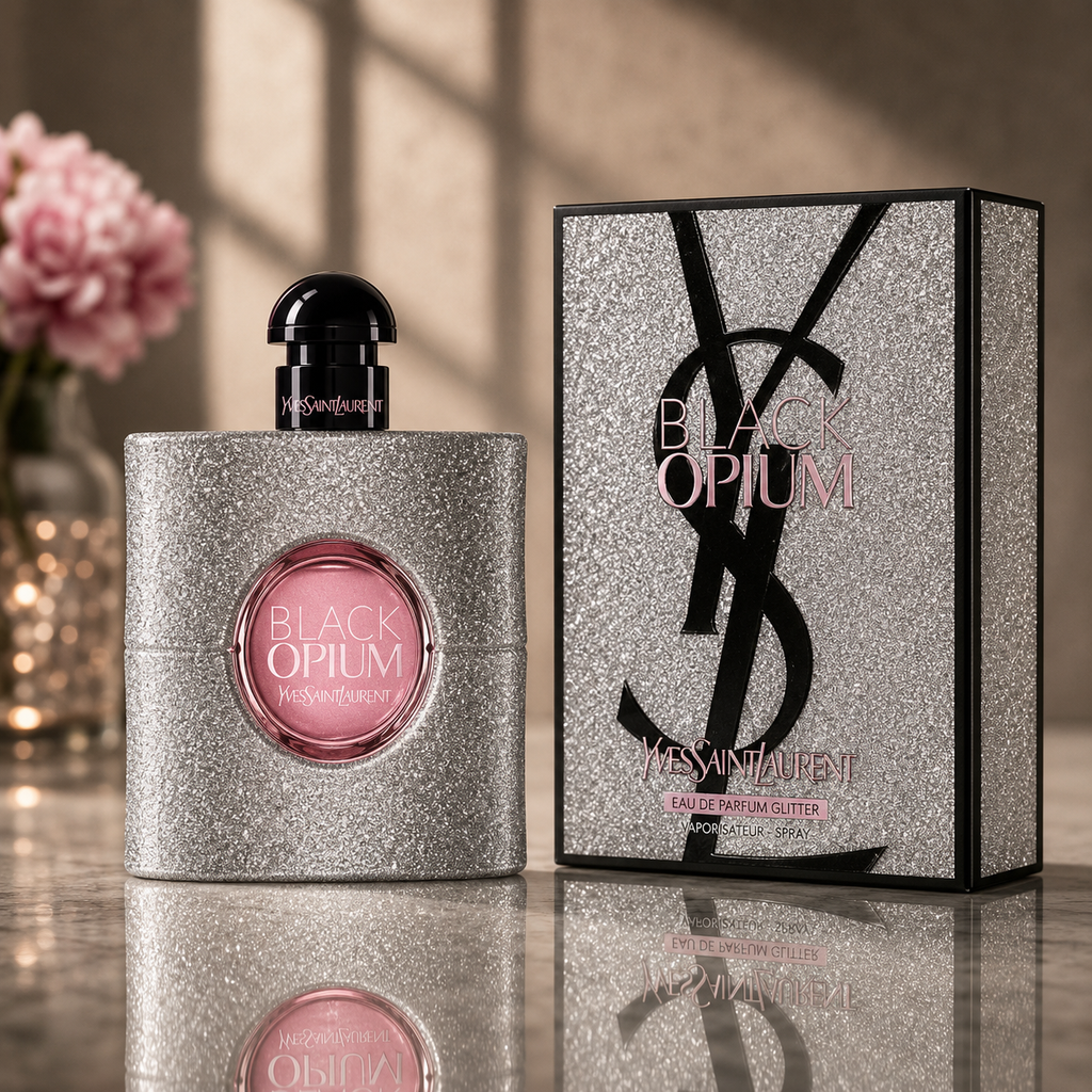 Yves Saint Laurent Black Opium Glitter Eau de Parfum – Sweet Marshmallow Vanilla Fragrance for Women (90ml / 3.0 oz)