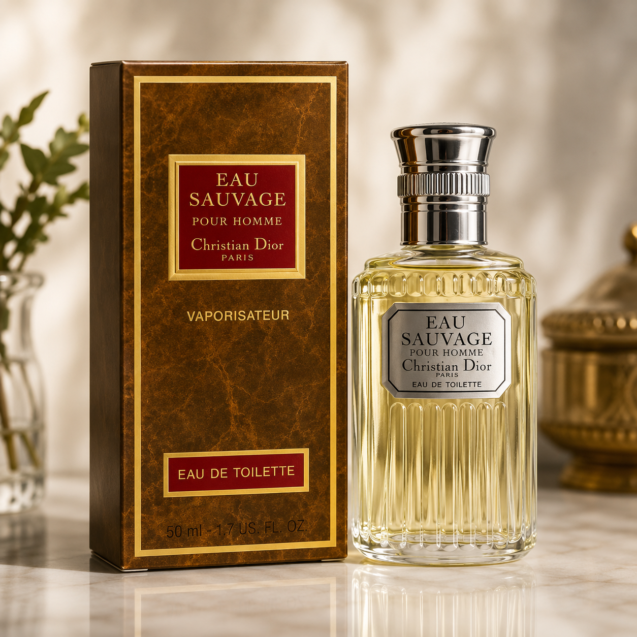 Christian Dior Eau Sauvage Vintage EDT – Classic Citrus Aromatic Fragrance for Men (50ml / 1.7 oz)