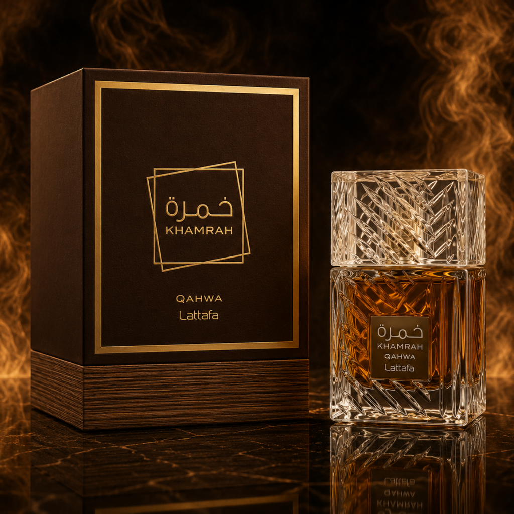 Lattafa Khamrah Qahwa Eau de Parfum – Spiced Coffee Vanilla Amber Fragrance (100ml / 3.4 oz)