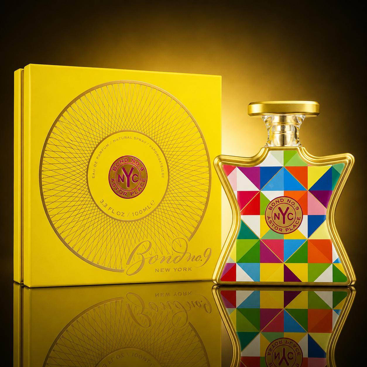 Bond No. 9 Astor Place Eau de Parfum – Unisex Fresh Woody Floral Luxury Fragrance (3.3 oz / 100ml)