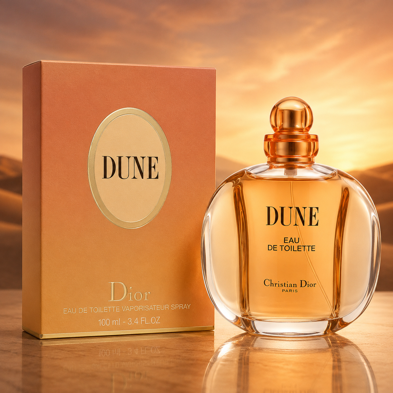 Christian Dior Dune Eau de Toilette – Women’s Woody Amber Floral Fragrance (3.4 oz / 100ml)