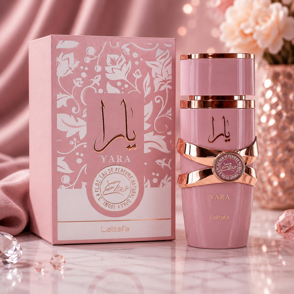 Lattafa Yara Elixir Eau de Parfum – Sweet Fruity Vanilla Luxury Fragrance for Women (100ml / 3.4 oz)
