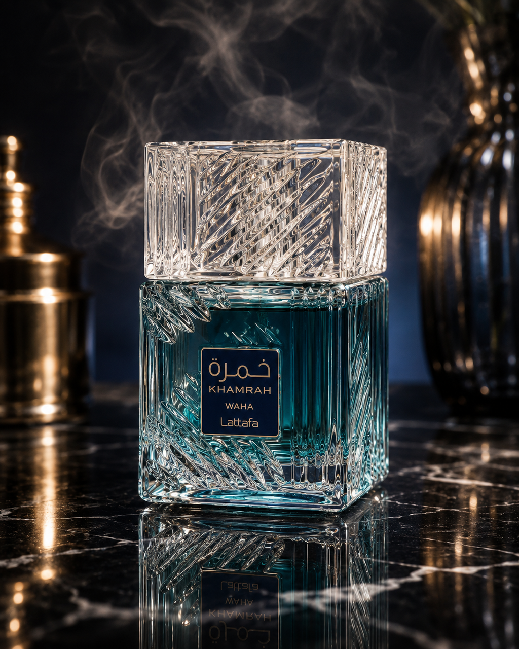 Lattafa Khamrah Waha Eau de Parfum – Fresh Aquatic Amber Luxury Fragrance (100ml / 3.4 oz)