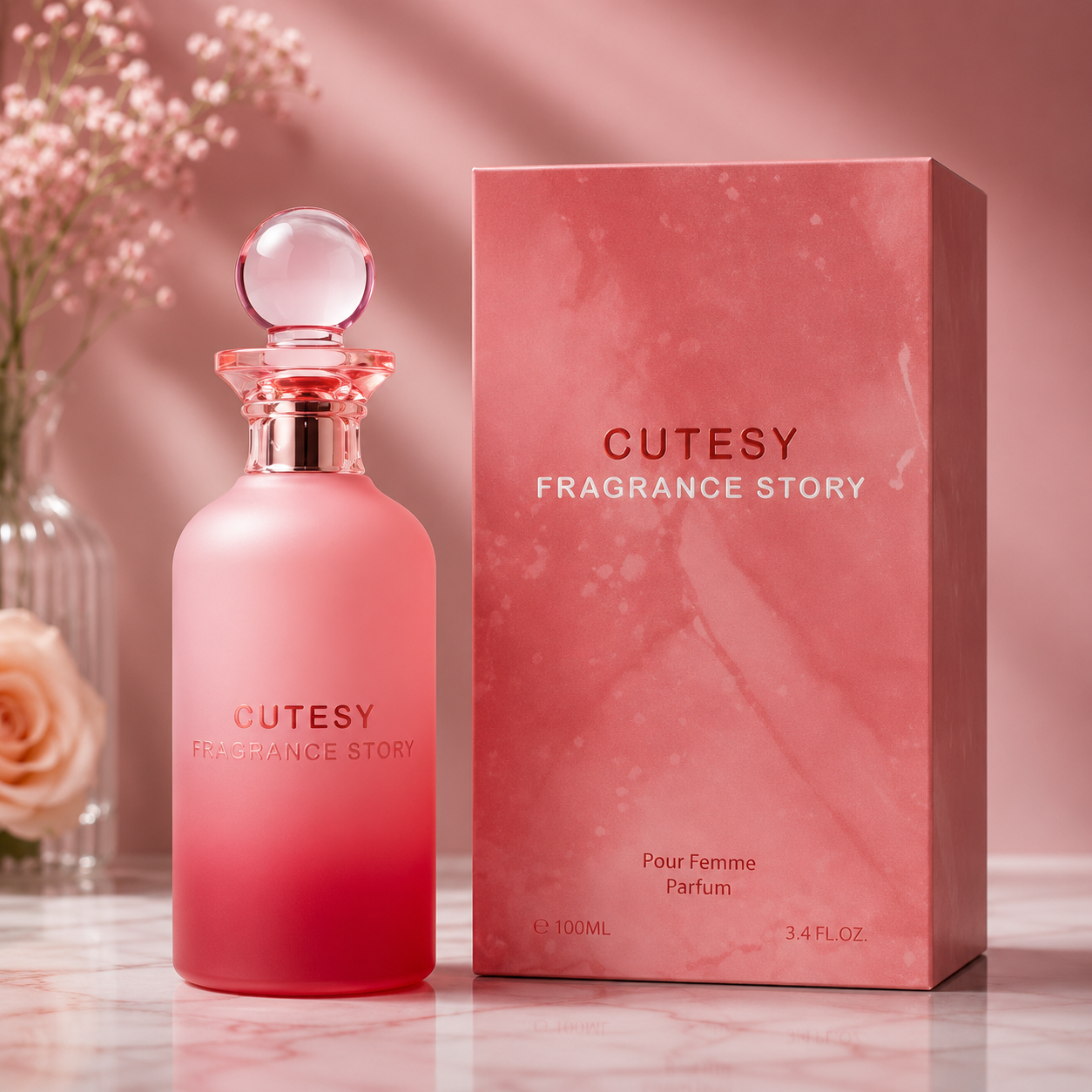Fragrance Story Cutesy Parfum – Women’s Sweet Floral Fruity Luxury Fragrance (100ml / 3.4 oz)