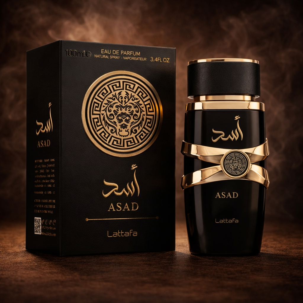 Lattafa Asad Eau de Parfum – Bold Spicy Vanilla Fragrance for Men (100ml / 3.4 oz)