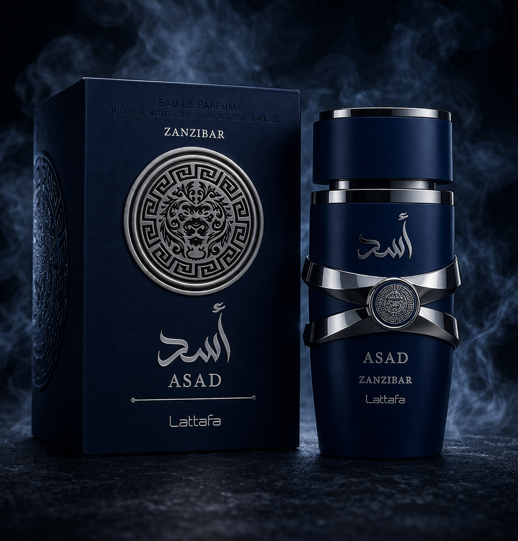 Lattafa Asad Zanzibar Eau de Parfum – Fresh Aromatic Spicy Fragrance for Men (100ml / 3.4 oz)